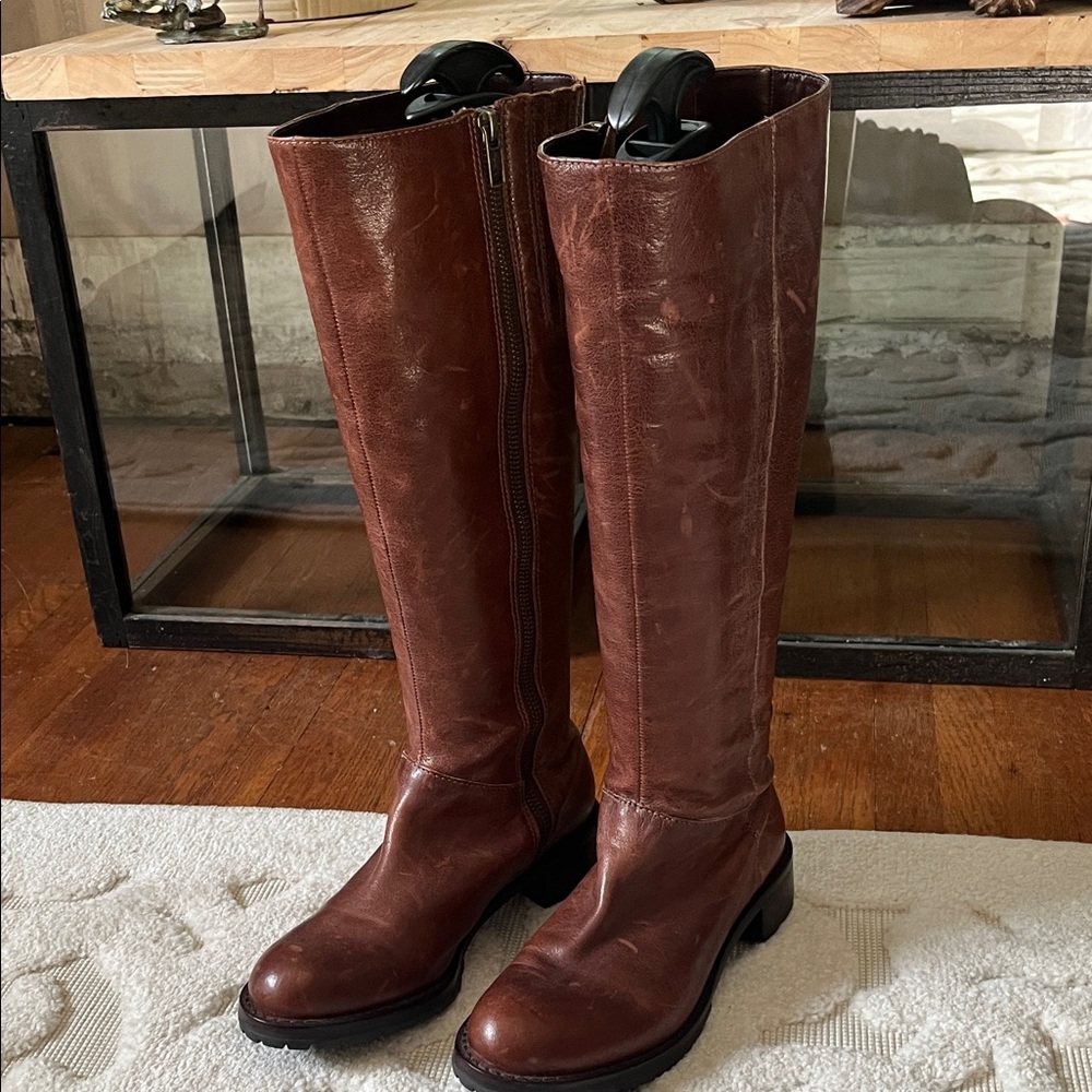 DKNY Brown Heeled Boots
